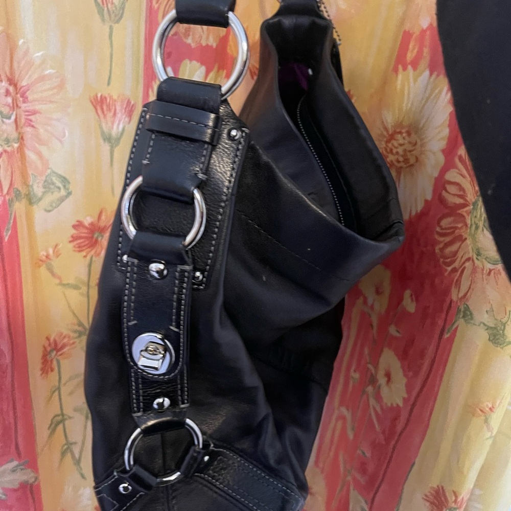 Coach Black Leather Women's Carly Bag - Picture 8 of 12